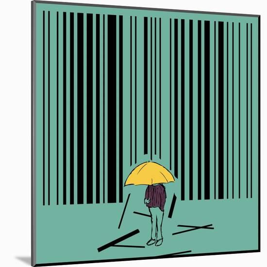 Barcode-kevin hill illustration-Mounted Art Print