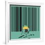 Barcode-kevin hill illustration-Framed Art Print