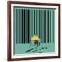 Barcode-kevin hill illustration-Framed Art Print