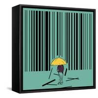 Barcode-kevin hill illustration-Framed Stretched Canvas