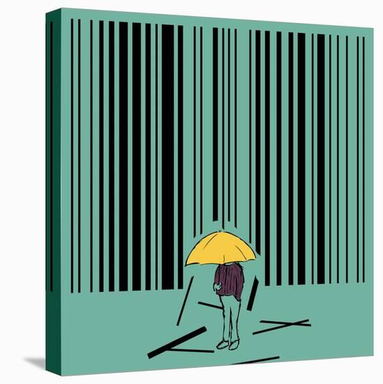 Barcode-kevin hill illustration-Stretched Canvas