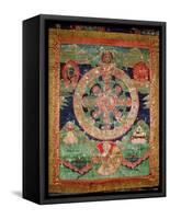 Bardo Mandala, Thangka Showing the Period Between Death and Reincarnation-null-Framed Stretched Canvas