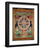 Bardo Mandala, Thangka Showing the Period Between Death and Reincarnation-null-Framed Giclee Print