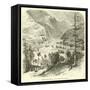 Bardonneche Mouth of the Mont Cenis Tunnel-null-Framed Stretched Canvas