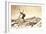 Bare-Chested Airborne Skier-null-Framed Art Print