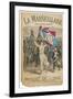 Bare Chested Marianne Raises Her Sword and Rebublican Flag and Leads the French Army-null-Framed Premium Giclee Print