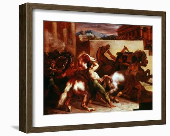 Bareback Horse Race, Rome C.1817-Théodore Géricault-Framed Giclee Print