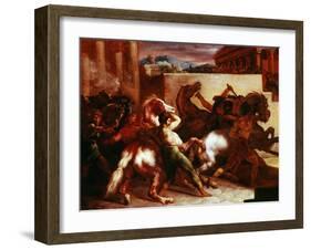 Bareback Horse Race, Rome C.1817-Théodore Géricault-Framed Giclee Print