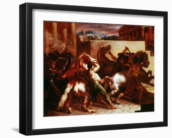 Bareback Horse Race, Rome C.1817-Théodore Géricault-Framed Giclee Print