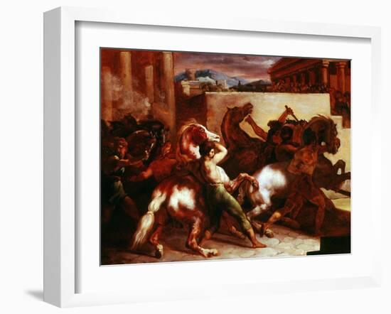 Bareback Horse Race, Rome C.1817-Théodore Géricault-Framed Giclee Print