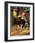 Barefoot Boy Playing Flute-Norman Rockwell-Framed Giclee Print