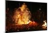 Barefoot Men Dance over Burning Wood During a Spiritual Ceremony in the Mountains of Sorte Yaracuy-Jorge Silva-Mounted Photographic Print