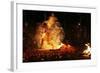 Barefoot Men Dance over Burning Wood During a Spiritual Ceremony in the Mountains of Sorte Yaracuy-Jorge Silva-Framed Photographic Print