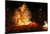 Barefoot Men Dance over Burning Wood During a Spiritual Ceremony in the Mountains of Sorte Yaracuy-Jorge Silva-Mounted Photographic Print