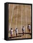 Barefoot Runners Wearing Tunics-null-Framed Stretched Canvas