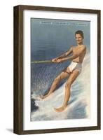 Barefoot Water Skier, Cypress Gardens, Florida-null-Framed Art Print