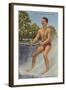 Barefoot Water Skier, Florida-null-Framed Art Print