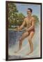 Barefoot Water Skier, Florida-null-Framed Art Print