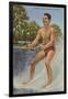 Barefoot Water Skier, Florida-null-Framed Art Print