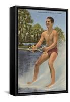 Barefoot Water Skier, Florida-null-Framed Stretched Canvas
