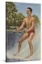 Barefoot Water Skier, Florida-null-Stretched Canvas