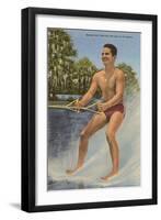 Barefoot Water Skier, Florida-null-Framed Art Print