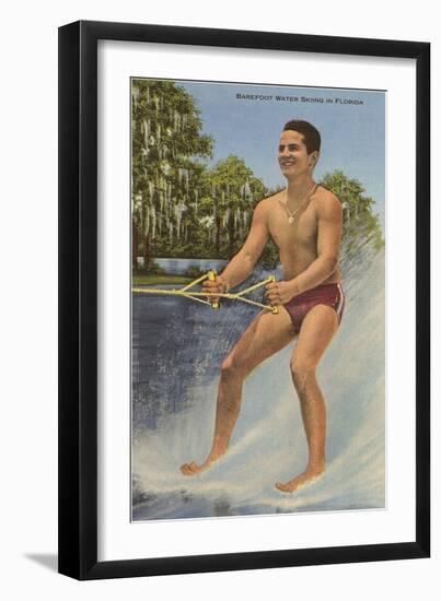 Barefoot Water Skier, Florida-null-Framed Art Print