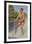 Barefoot Water Skier, Florida-null-Framed Art Print