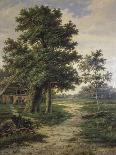 Travellers on a Path at Sunset-Barend Cornelis Koekkoek-Giclee Print