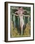 Barfoot Showgirl Dancing an Underwater Dance - Not Quite a Mermaid, More of an Octopus!-null-Framed Art Print