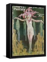 Barfoot Showgirl Dancing an Underwater Dance - Not Quite a Mermaid, More of an Octopus!-null-Framed Stretched Canvas