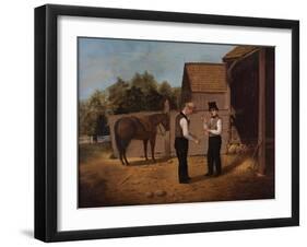 Bargaining for a Horse, 1850-1855-Horace Bundy-Framed Giclee Print