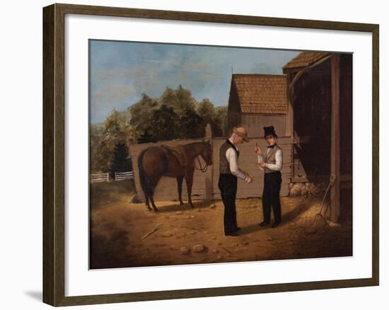 Bargaining for a Horse, 1850-1855-Horace Bundy-Framed Giclee Print