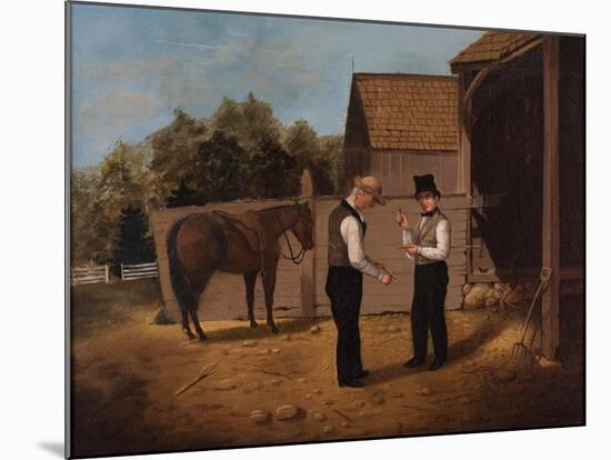 Bargaining for a Horse, 1850-1855-Horace Bundy-Mounted Giclee Print