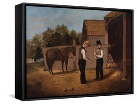 Bargaining for a Horse, 1850-1855-Horace Bundy-Framed Stretched Canvas