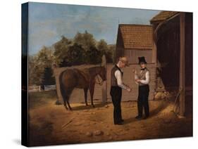 Bargaining for a Horse, 1850-1855-Horace Bundy-Stretched Canvas