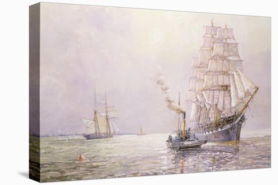 Bargaining for a Tow, 'The Tamar', C.1897-John Sutton-Stretched Canvas