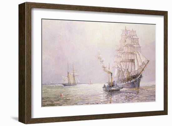 Bargaining for a Tow, 'The Tamar', C.1897-John Sutton-Framed Giclee Print