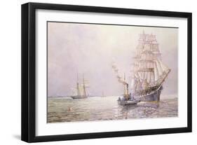 Bargaining for a Tow, 'The Tamar', C.1897-John Sutton-Framed Giclee Print