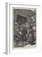 Bargaining in the Bazaar at Delhi-Richard Caton Woodville II-Framed Giclee Print