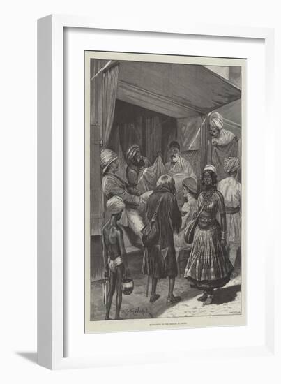 Bargaining in the Bazaar at Delhi-Richard Caton Woodville II-Framed Giclee Print