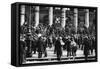 Bargaining Outside the Stock Exchange, Paris, 1931-Ernest Flammarion-Framed Stretched Canvas