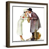 "Bargaining with Antique Dealer", May 19,1934-Norman Rockwell-Framed Premium Giclee Print