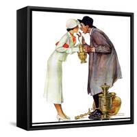 "Bargaining with Antique Dealer", May 19,1934-Norman Rockwell-Framed Stretched Canvas