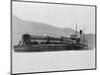 Barge Arriving at Alcatraz-null-Mounted Photographic Print