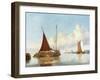 Barge Carrying Reeds on the Norfolk Broads-William Philip Barnes Freeman-Framed Giclee Print