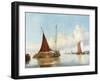 Barge Carrying Reeds on the Norfolk Broads-William Philip Barnes Freeman-Framed Giclee Print