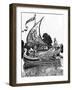 Barge Carrying the Body of King Arthur, Illustration from 'The Story of Sir Launcelot and His Compa-Howard Pyle-Framed Giclee Print