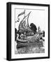 Barge Carrying the Body of King Arthur, Illustration from 'The Story of Sir Launcelot and His Compa-Howard Pyle-Framed Giclee Print