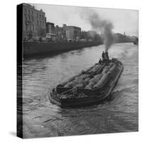 Barge "Castlenock", the "Guinness Navy", Sailing Down River Liffey with Hogsheads of Guinness Stout-David Scherman-Stretched Canvas